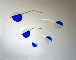 Blue Prism Mobile Mid-Century Modern Kinetic Sculpture - thumbnail 1