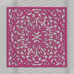 3D Stylish Wood Wall Art Decor, Moroccan Panel, Openwork Ornament Picture, Living Room, Decorative Wooden Panel, Gift Idea - thumbnail 3