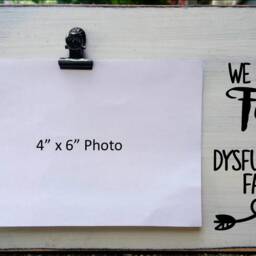 Funny Dysfunctional Family Wood Picture Frame For Mom, Sarcastic Holder, Photo Clip, Mom's Gift, Siblings Present, Mothers Day Gift - thumbnail 2