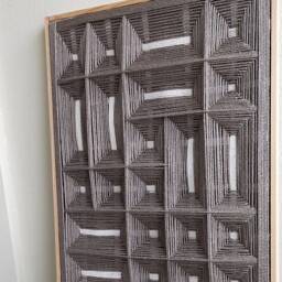 Textile Wall Art Framed/Geometric 3D Textile/Modern Textile/Wall Hanging Decoration/Picture Walls/Handmade Deco/Macrame / - thumbnail 3