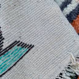 Hafida Azilal 5x7Ft Moroccan Wool Abstract Face Handmade Rug - thumbnail 4