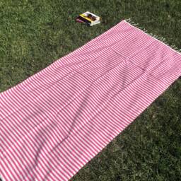 Turkish Organic Cotton Peshtemal Towel, Hand Tea Drying Cloth - thumbnail 4