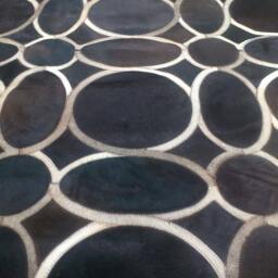 Cowhide Patchwork Rug Raw Leather Argentina - Free Shipping Model Retro, Mix Of Chocolate & Caramel Cowhide Rug 6' X 8' - thumbnail 4