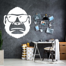Monkey Wall Decal Hipster Art Vinyl Sticker - thumbnail 4