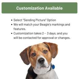 Wood Beagle Figure Eyeglass Stand - Custom Dog Ornament - thumbnail 2