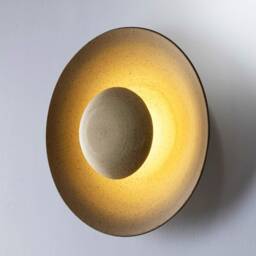 Eclipse Wall Lamp, Round Flush Ceiling Light, Rustic Light Fixtures, Unique Living Room Lighting, Handmade Sconce - Eclipse - thumbnail 2