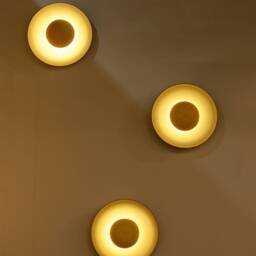 Eclipse Wall Lamp, Round Flush Ceiling Light, Rustic Light Fixtures, Unique Living Room Lighting, Handmade Sconce - Eclipse - thumbnail 3