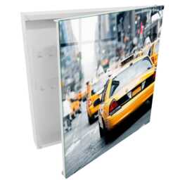 City Of Life Wall Mounted Key Cabinet, Yellow Box For Home, Modern Cities, Lovers The Bustle - thumbnail 2