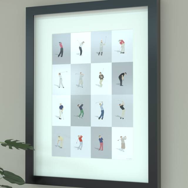 Golf Legends Print - Icons Wall Art Greatest Golfers Poster - image 1