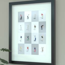Golf Legends Print - Icons Wall Art Greatest Golfers Poster - thumbnail 1