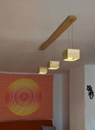 Modern Wooden Led Pendant Light - Dimmable Fsc Certified - thumbnail 1