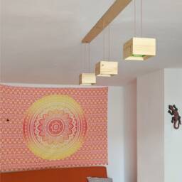 Modern Wooden Led Pendant Light - Dimmable Fsc Certified - thumbnail 3