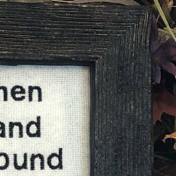 Inspirational Outdoor Wall Hanging Quote, Embroidered On Screen, Tree, Life Is Amazing, Pine Wood Frame, Art, Home Decoration, Unique Gift - thumbnail 4