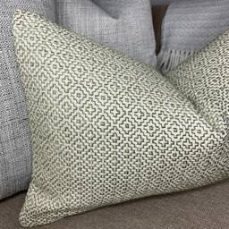 "Sanderson Linden Fabric Caladon Green Cushion Cover, Decorative Pillow 12"" X 20" - thumbnail 2