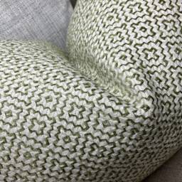 "Sanderson Linden Fabric Caladon Green Cushion Cover, Decorative Pillow 12"" X 20" - thumbnail 3