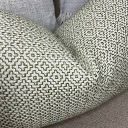 "Sanderson Linden Fabric Caladon Green Cushion Cover, Decorative Pillow 12"" X 20" - thumbnail 4