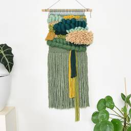 Chunky 3D Abstract Tapestry Wall Hanging, Modern Wool Textile Art For Living Room, Bedroom Or Studio, Handmade Textured Fiber Decor - thumbnail 3