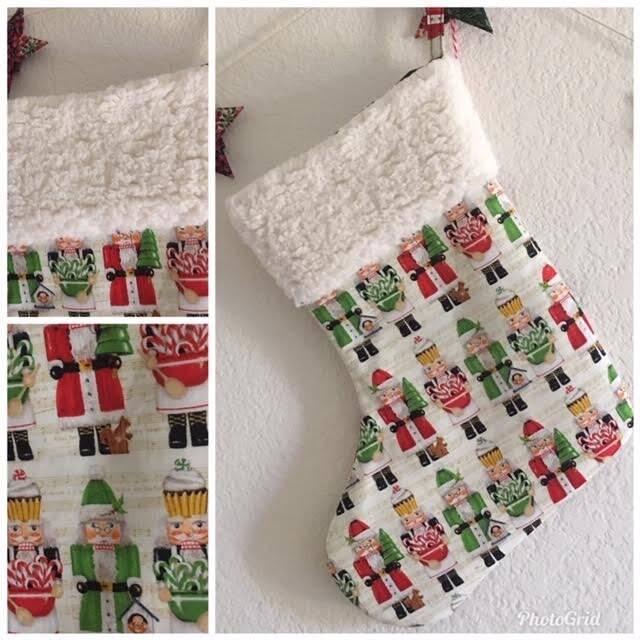 Christmas Stocking, Handcrafted Modern Stocking, Decoration, Holliday Stocking. #7 - image 1