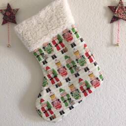 Christmas Stocking, Handcrafted Modern Stocking, Decoration, Holliday Stocking. #7 - thumbnail 3