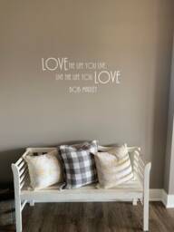 Love The Life You Live, Live Love. Vinyl Wall Decal - thumbnail 1