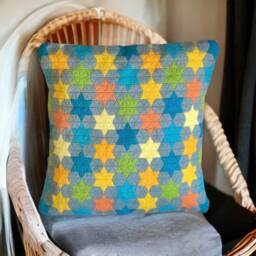 Hand Stitched Needlepoint Cushion Multicoloured Wool Tapestry Pillow - thumbnail 1