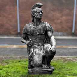 stone Warrior Sculpture Concrete Medieval Knight Figurine Outdoor Soldier Ornament Cement Memorial Decoration Military - thumbnail 3
