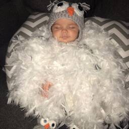 Baby Owl Blanket - Themed Room Crochet Grey Knit Gift Shower Photo - thumbnail 2