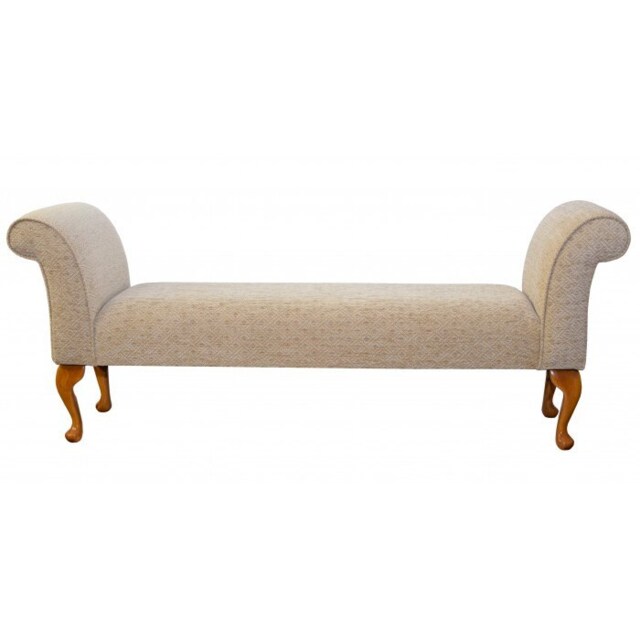 Diamond Honey Medium Window Seat - Plaid Check Bed End Bench Handmade in Britain - image 1
