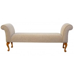 Diamond Honey Medium Window Seat - Plaid Check Bed End Bench Handmade in Britain - thumbnail 1