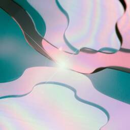 Rose Gold Wiggly Mirror - Wavy Acrylic Color Mirror Wiggly Amorphic Retro Object - thumbnail 4