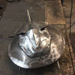 Horseshoe Crab Handmade Metal Sculpture - thumbnail 4
