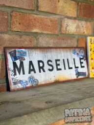 Olympique De Marseille Football Vintage Style Real Rust Metal Wall Art Les Olympiens Ultras - thumbnail 1