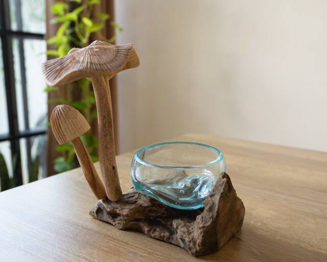 Wood Monten Glass, Molten Liquid Molten, Natural, Natural Wood, Home Decor, Room Gift - image 1