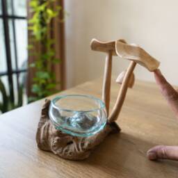 Wood Monten Glass, Molten Liquid Molten, Natural, Natural Wood, Home Decor, Room Gift - thumbnail 4
