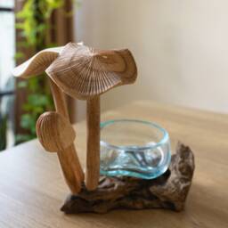 Wood Monten Glass, Molten Liquid Molten, Natural, Natural Wood, Home Decor, Room Gift - thumbnail 3