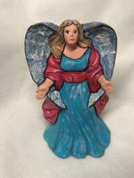 Handmade Dry Brushed Ceramic Angel Art By Marie Weaver - thumbnail 1