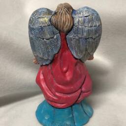 Handmade Dry Brushed Ceramic Angel Art By Marie Weaver - thumbnail 3