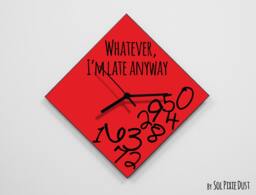Whatever, I'm Late Anyway/Polygon Red - Wall Clock - thumbnail 1