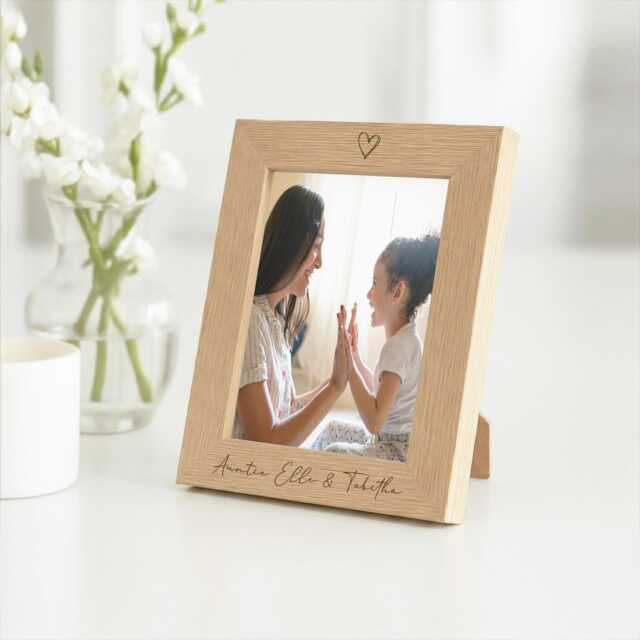 Personalised Auntie Photo Frame Gift - Engraved Aunty Keepsake - image 1