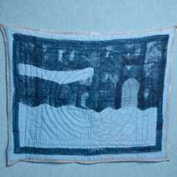 Personalized Baby Quilt, Custom Crib Blanket, Reversible Block Printed Heirloom Newborn Gift - thumbnail 3