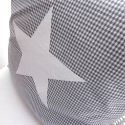 Checked Cushion Cover, Pillow, Star, Grey, White, 40 X cm - thumbnail 2