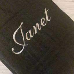 Personalised Embroidered Towel With Single Name, Home Gift, Bath Towel, Hand Sheet, Birthday Christmas Gift, Housewarming - thumbnail 2