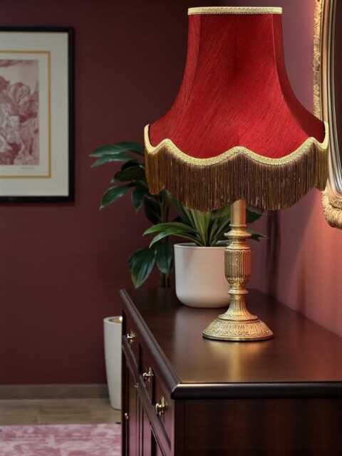 Traditional Burgundy Red Fabric Lampshade Handmade For Table & Floor Standard Lamp Bases, Wall Light Fixtures, Ceiling Fittings - image 1