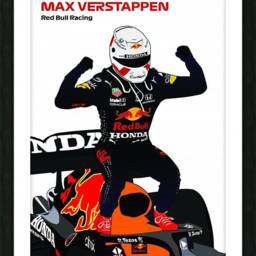 Max Verstappen F1 Red Bull Racing - Illustration Vector Minimalistic Poster Art Print 2021 Gp Formula 1 - thumbnail 3