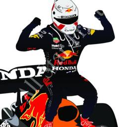 Max Verstappen F1 Red Bull Racing - Illustration Vector Minimalistic Poster Art Print 2021 Gp Formula 1 - thumbnail 2
