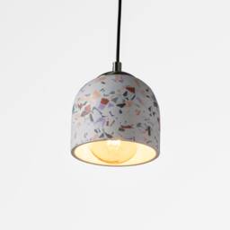 Dome Terrazzo Concrete Pendant Lamp, Stone Chandelier, Designer Hanging Lights, Scandinavian Design, Accessories - thumbnail 1
