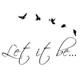 Let It Be Wall Sticker - Lets Go Love Vinyl Decal Die Cut Art Quote Stickers Lettering Music Room Inspirational Decoration Punk Label - thumbnail 2