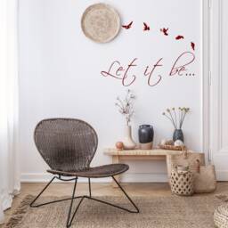 Let It Be Wall Sticker - Lets Go Love Vinyl Decal Die Cut Art Quote Stickers Lettering Music Room Inspirational Decoration Punk Label - thumbnail 1