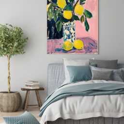 Wall Art, Fruit Market Poster, Lemon Food Illustration, Art Kitchen Decor, Amalfi Lemons Italy Retro Print - thumbnail 2