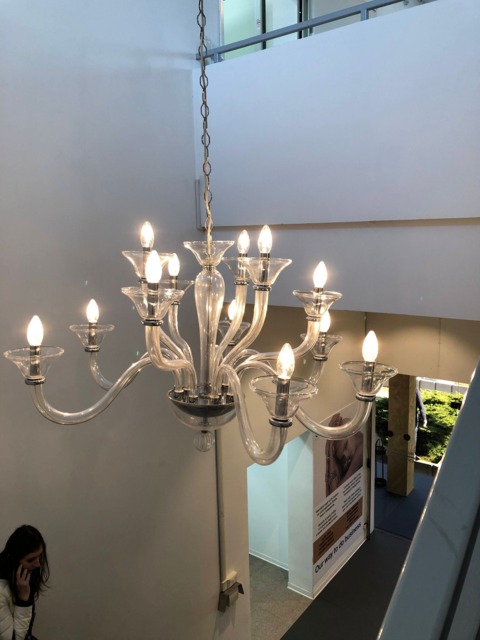 Chandelier , in Murano Blown Glass, Transparent Color, Available With Various Lights & Spare Parts For Chandeliers Broken Pieces - image 1